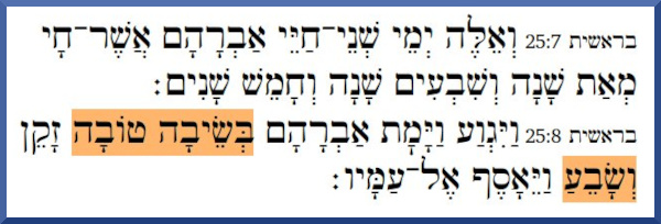 Genesis 25:8 - Satisfied Hebrew